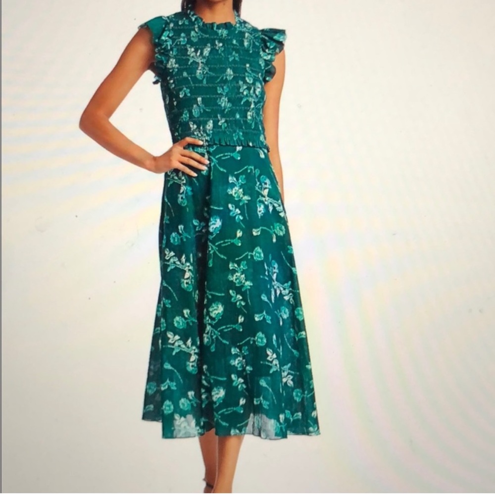 Sea Monet smocked Floral Maxi dress size 6